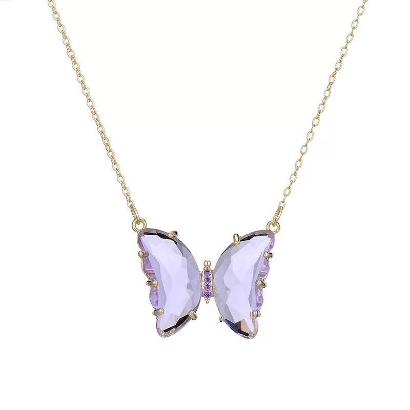 Gold-Plated Butterfly Necklace