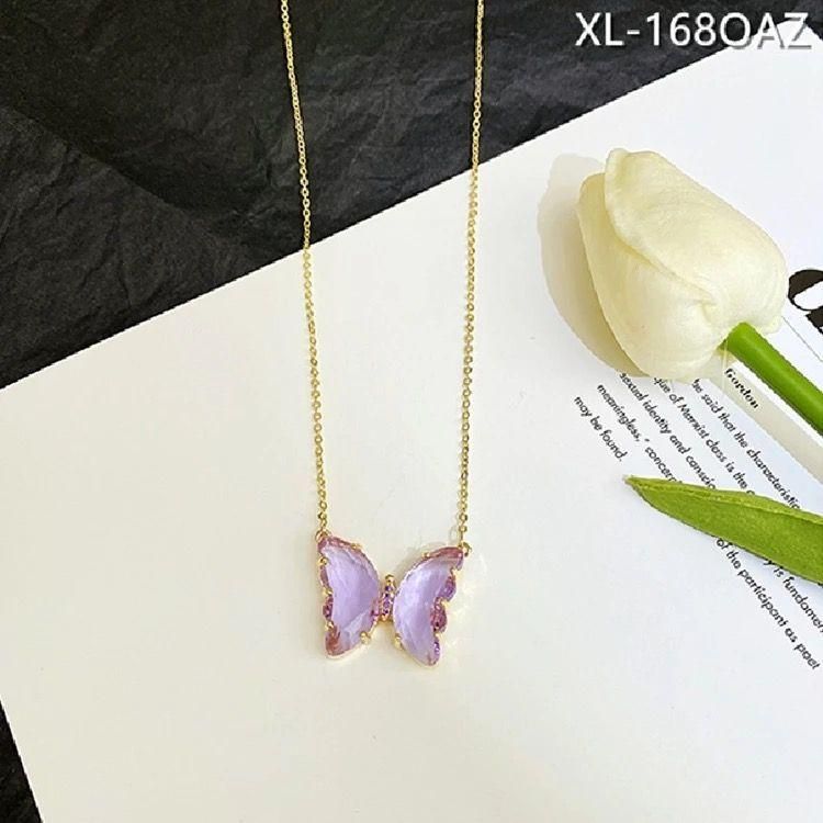 Gold-Plated Butterfly Necklace