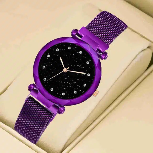 Analog Chain Watch (Purple)