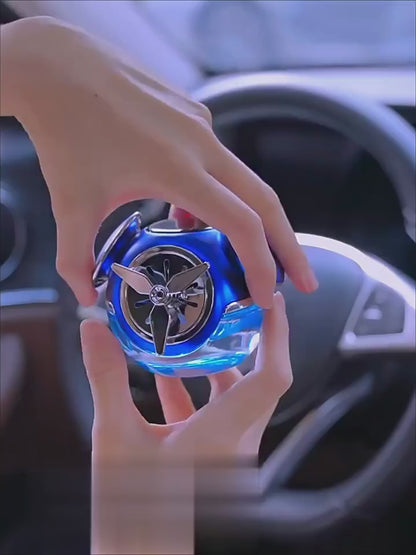 Powered Liquid Car Perfume with Auto Rotation Fan